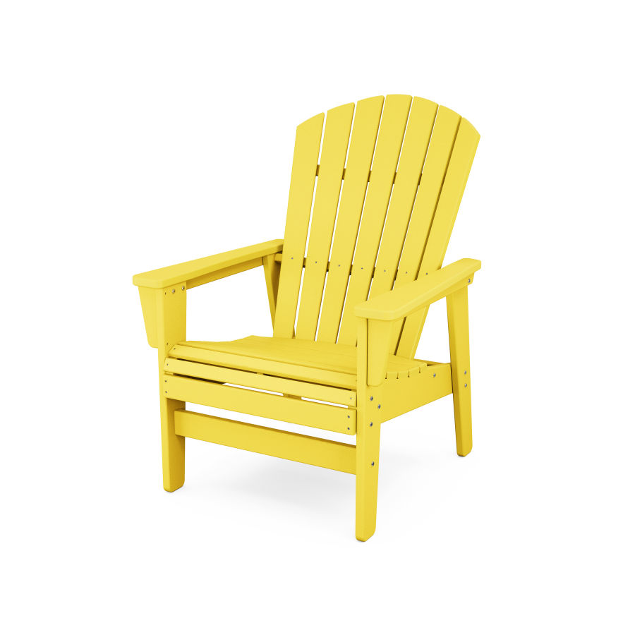 POLYWOOD Nautical Grand Upright Adirondack Chair in Lemon