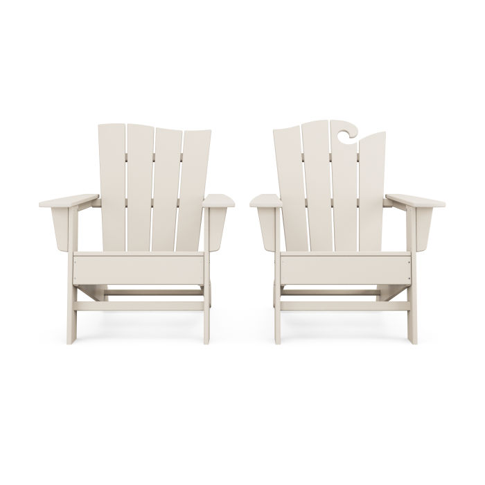 POLYWOOD Wave 2-Piece Adirondack Set with The Wave Chair Left