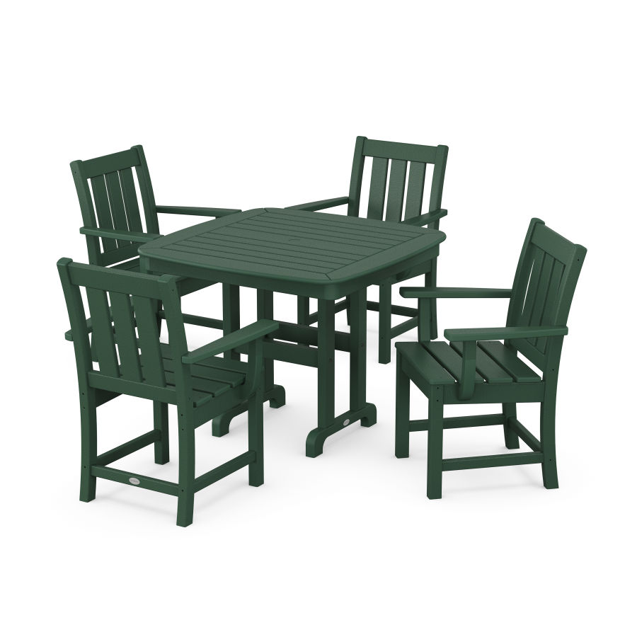 POLYWOOD Oxford 5-Piece Dining Set in Green