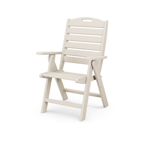 POLYWOOD Nautical Folding Highback Chair in Sand
