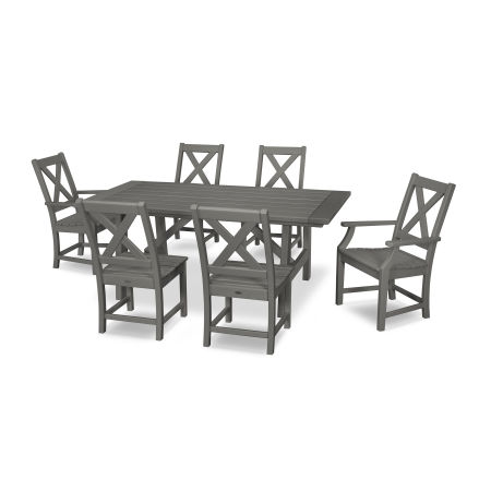 POLYWOOD Braxton 7-Piece Rustic Farmhouse Dining Set