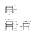 Thumbnail for Main Street Stacking Lounge Arm Chair