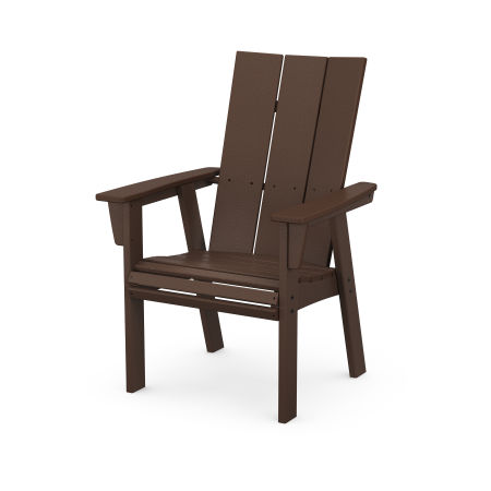 POLYWOOD Modern Adirondack Dining Chair in Mahogany