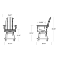 Thumbnail for Vineyard Curveback Adirondack Swivel Counter Chair