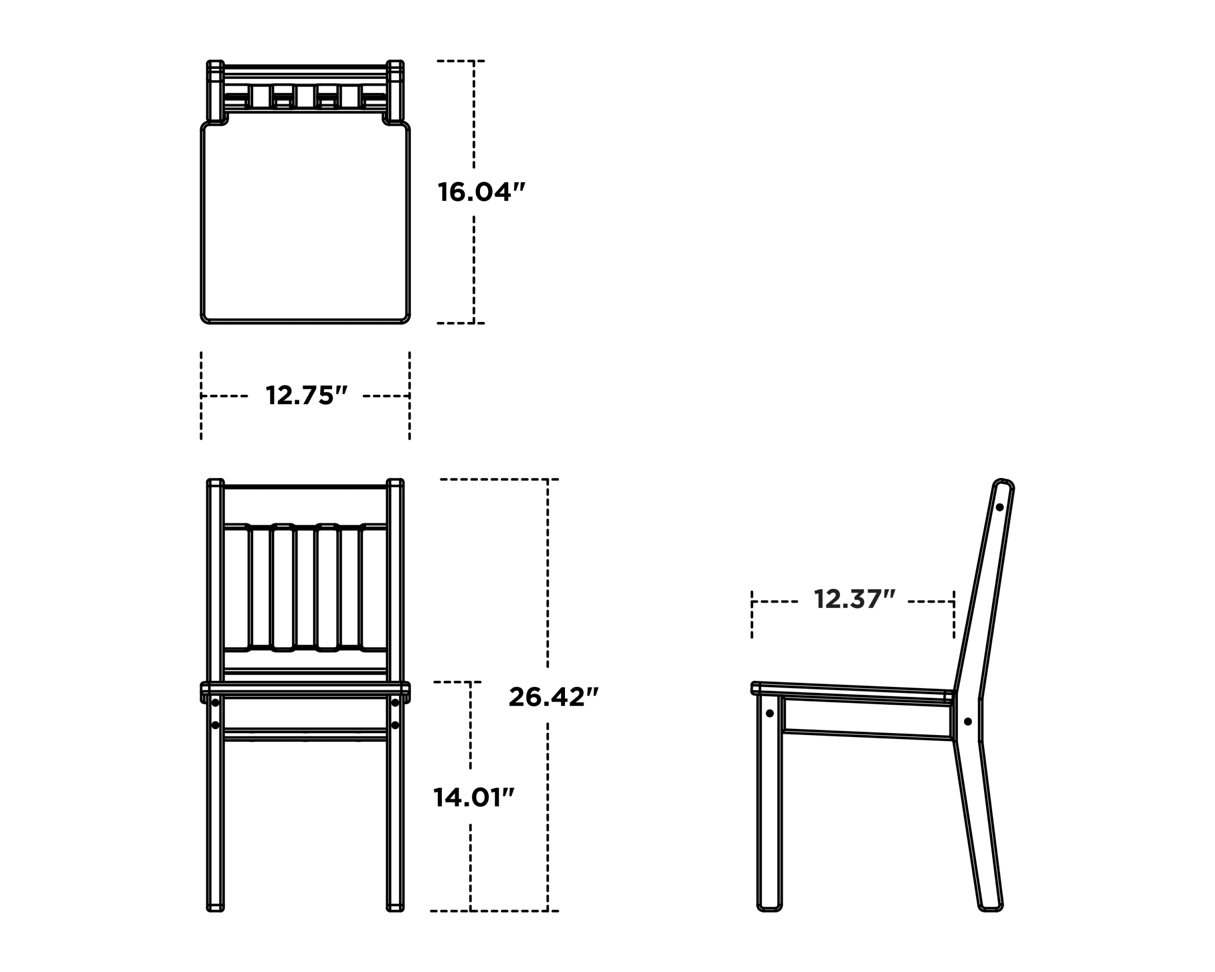 Dimensions for Kids Vineyard Dining Chair