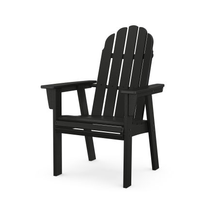 Vineyard Curveback Upright Adirondack Chair in Black