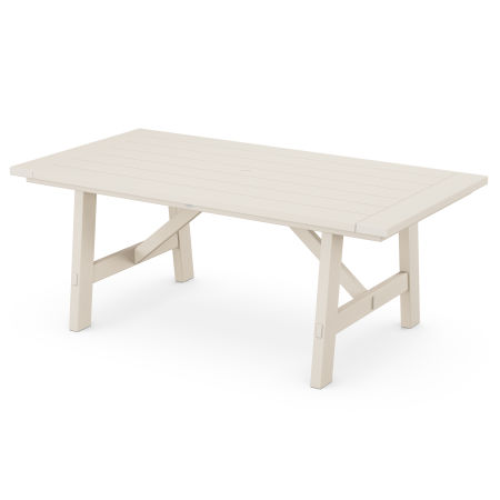 POLYWOOD Rustic Farmhouse 39" x 75" Dining Table in Sand