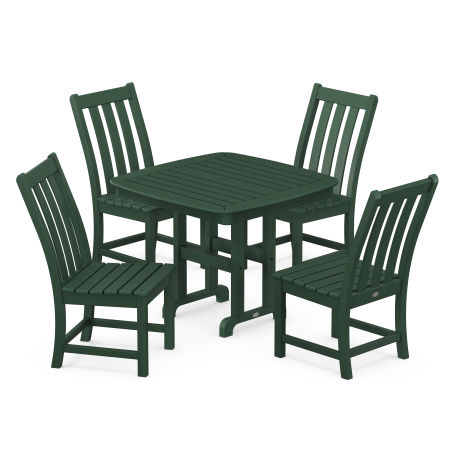 Vineyard 5-Piece Side Chair Dining Set in Green