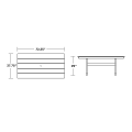 Thumbnail for Farmhouse Trestle 37" x 72" Dining Table