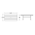Thumbnail for Farmhouse Trestle 37" x 72" Dining Table