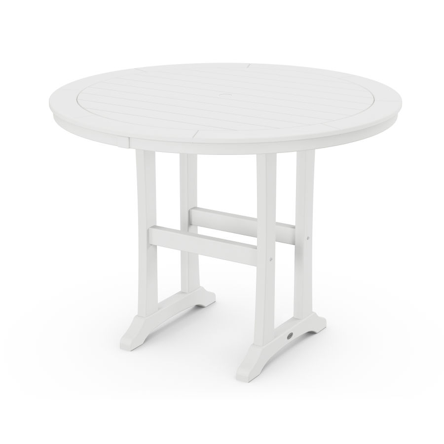 POLYWOOD 48" Round Counter Table in White