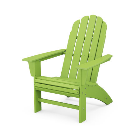 POLYWOOD Vineyard Curveback Adirondack Chair in Lime