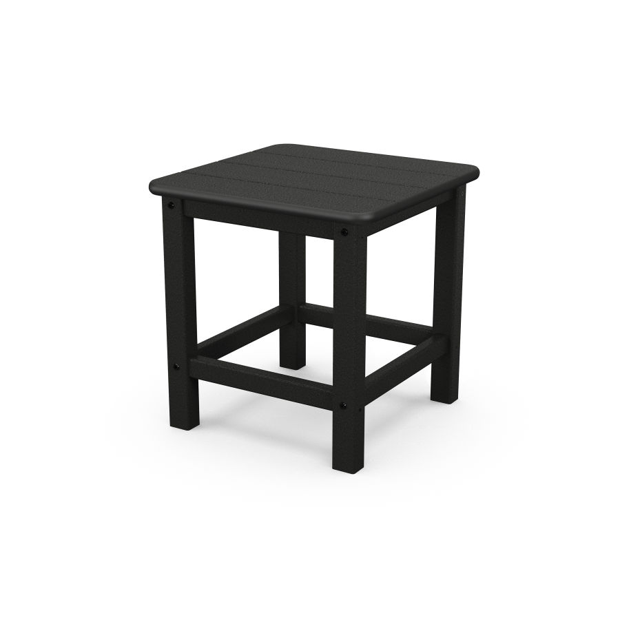 POLYWOOD Seashell 18" Side Table in Black
