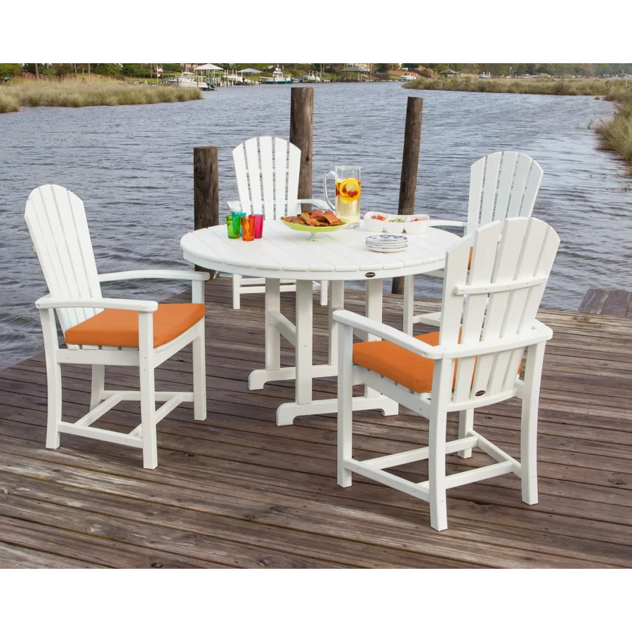 Palm Coast 5-Piece Round Farmhouse Dining Set