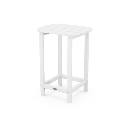 26" Counter Side Table in White