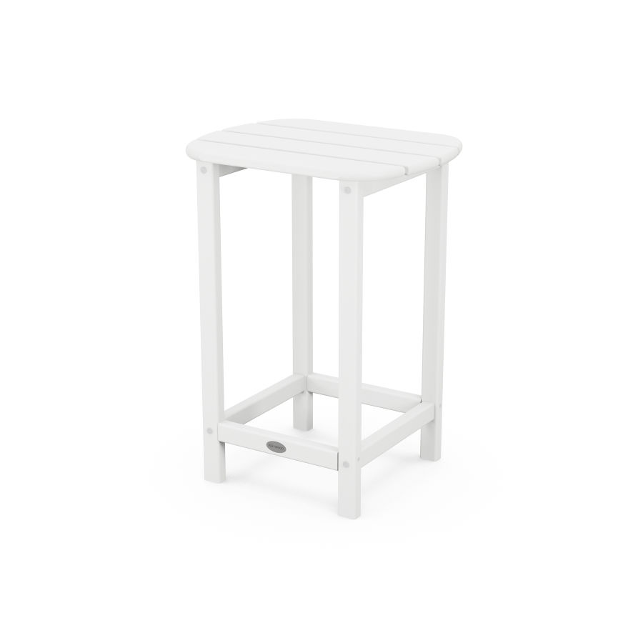 POLYWOOD 26" Counter Side Table in White