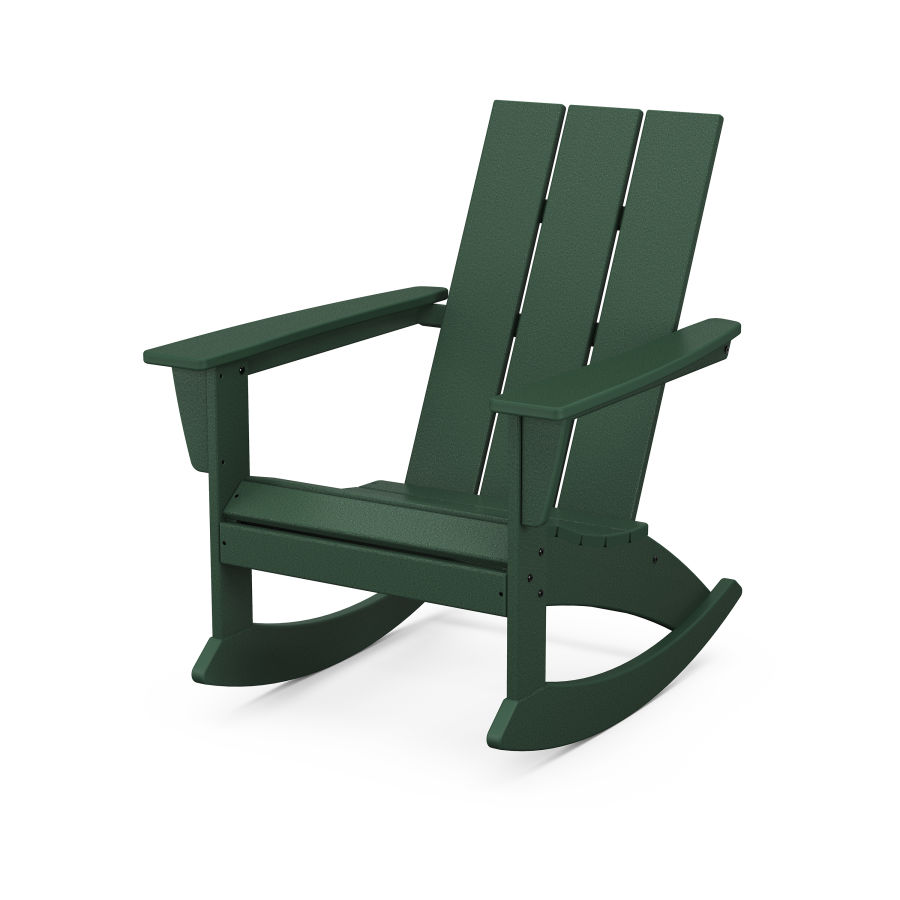 POLYWOOD Modern Adirondack Rocking Chair in Green