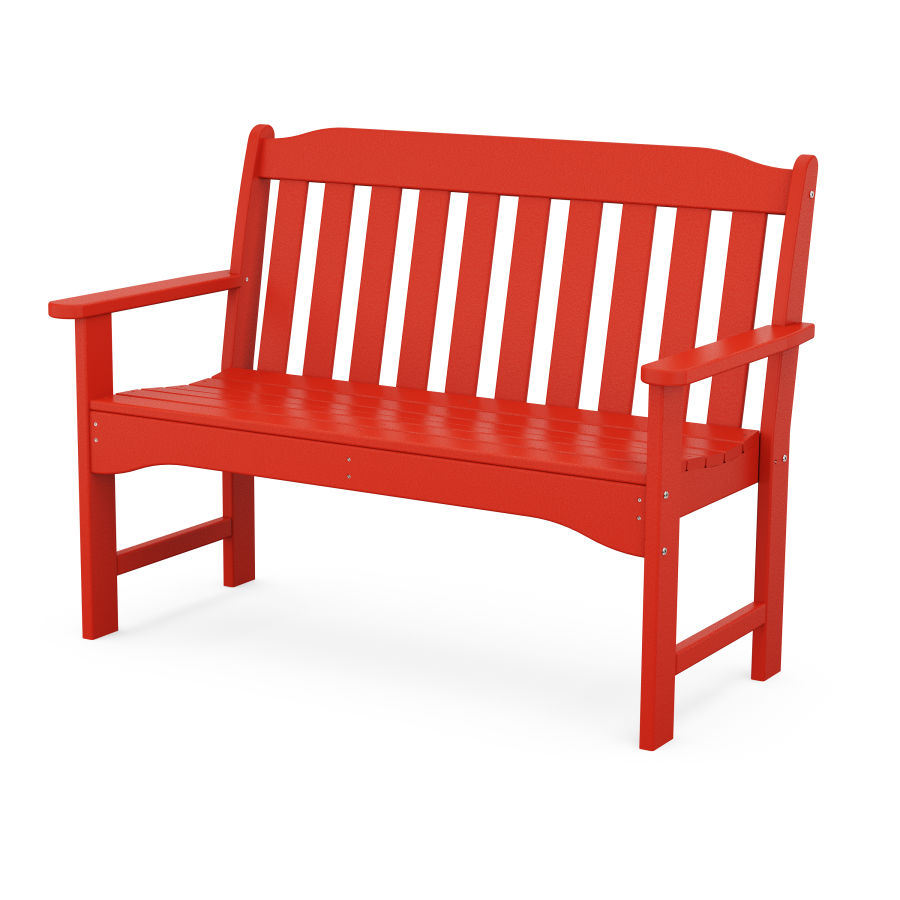 POLYWOOD Country Living 48" Garden Bench in Sunset Red