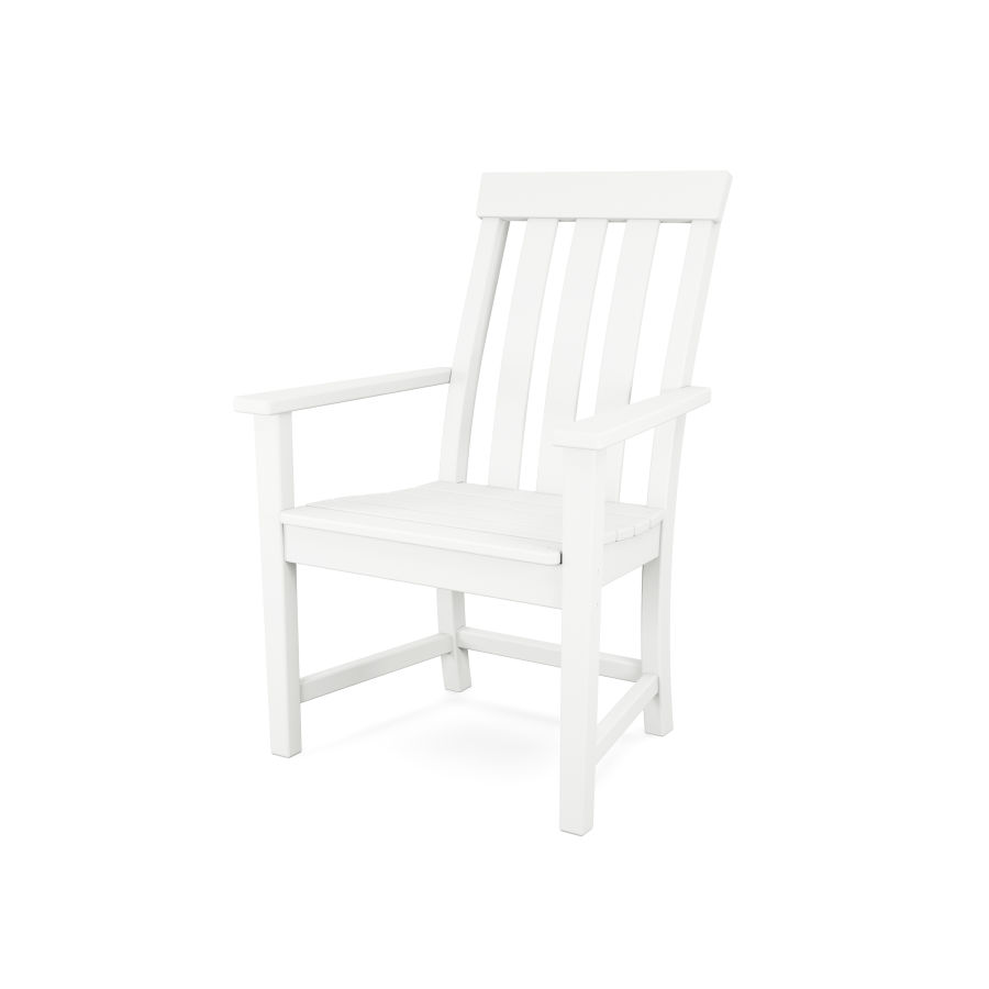 POLYWOOD Prescott Dining Arm Chair in White
