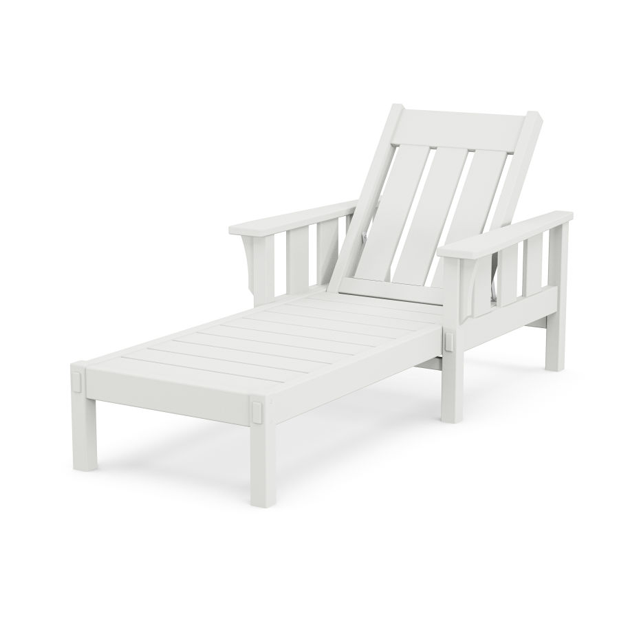 POLYWOOD Acadia Chaise Lounge in White