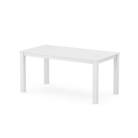POLYWOOD Studio Parsons 34" X 64" Dining Table in White