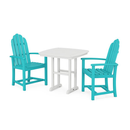 POLYWOOD Classic Adirondack 3-Piece Dining Set in Aruba