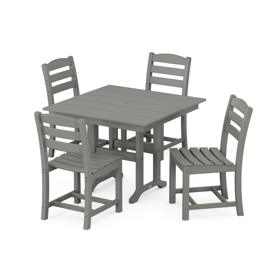 POLYWOOD La Casa Café Side Chair 5-Piece Farmhouse Dining Set