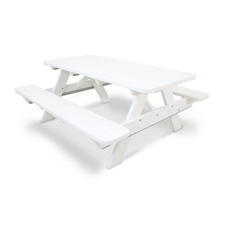 POLYWOOD Classics 6' Picnic Table in White