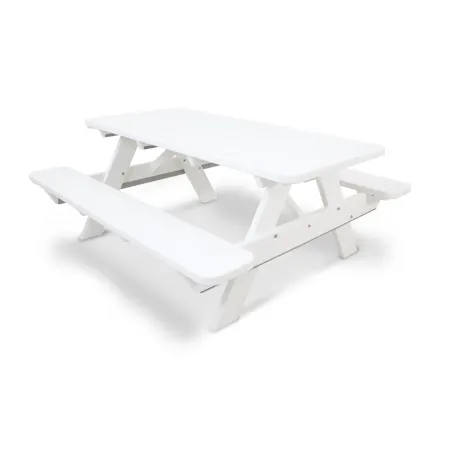 POLYWOOD Classics 6' Picnic Table in White