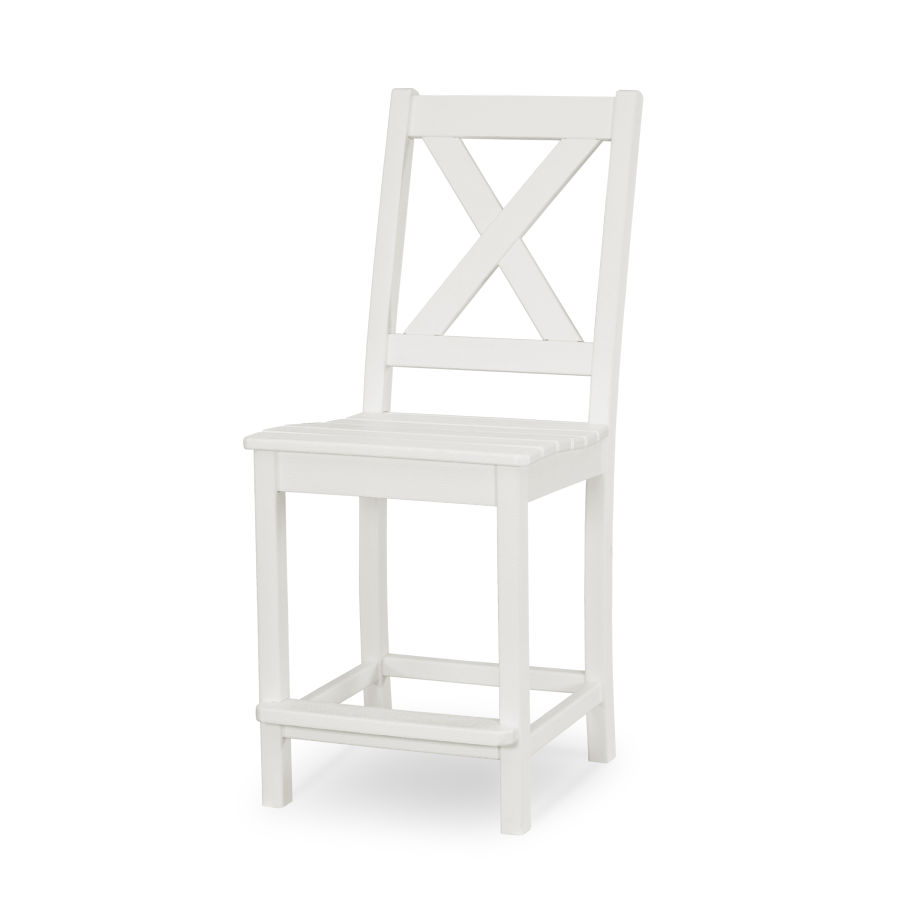 POLYWOOD Braxton Counter Side Chair in Vintage White
