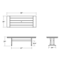 Thumbnail for Farmhouse Trestle 38" x 96" Dining Table