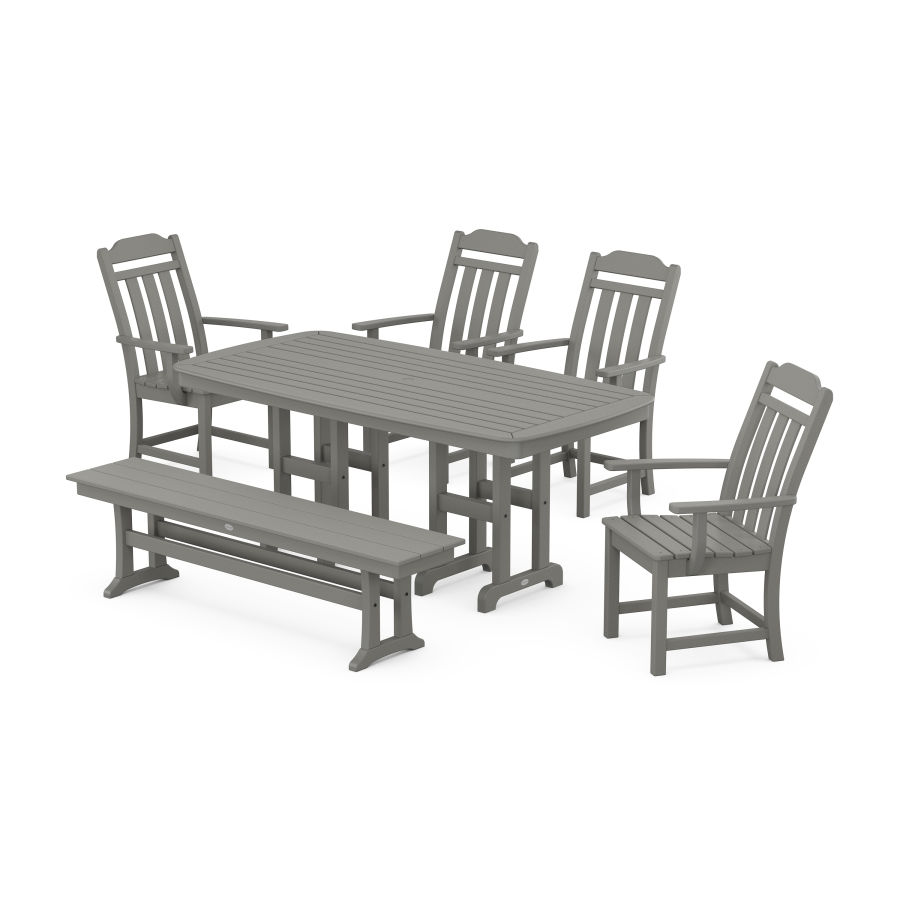 POLYWOOD Country Living 6-Piece Dining Set with Bench
