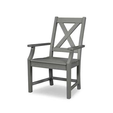 POLYWOOD Braxton Dining Arm Chair in Slate Grey