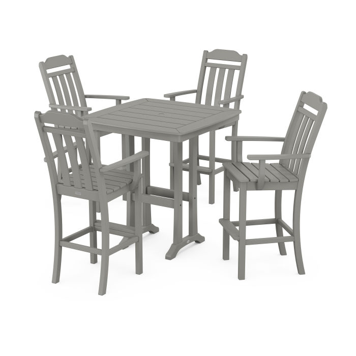 POLYWOOD Country Living 5-Piece Bar Set with Trestle Legs