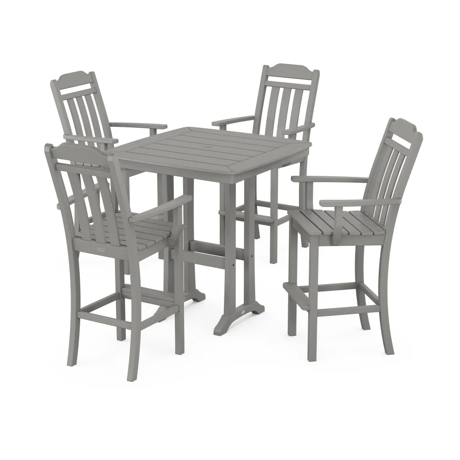 POLYWOOD Cottage 5-Piece Bar Set with Trestle Legs