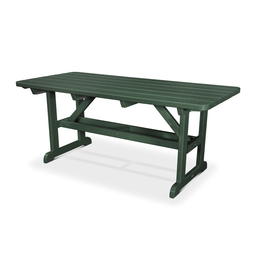 POLYWOOD Park 33" x 70" Picnic Table in Green