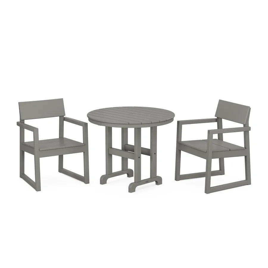 POLYWOOD EDGE 3-Piece Round Dining Set