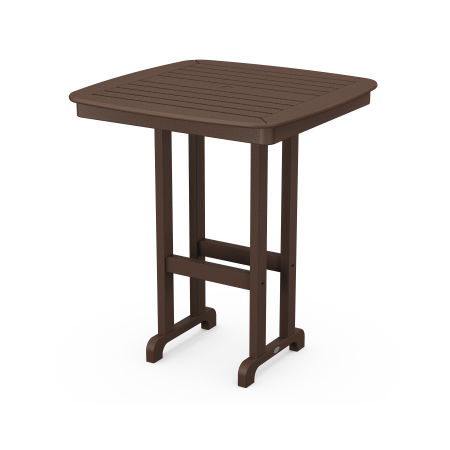 POLYWOOD Nautical 37" Bar Table in Mahogany