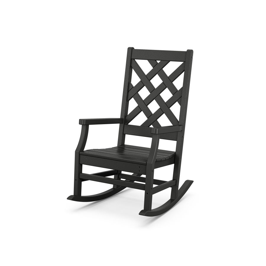 POLYWOOD Wovendale Rocking Chair in Black