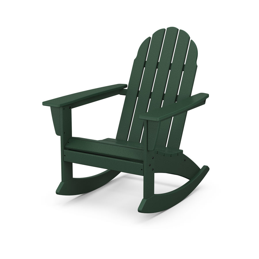 POLYWOOD Vineyard Adirondack Rocking Chair in Green