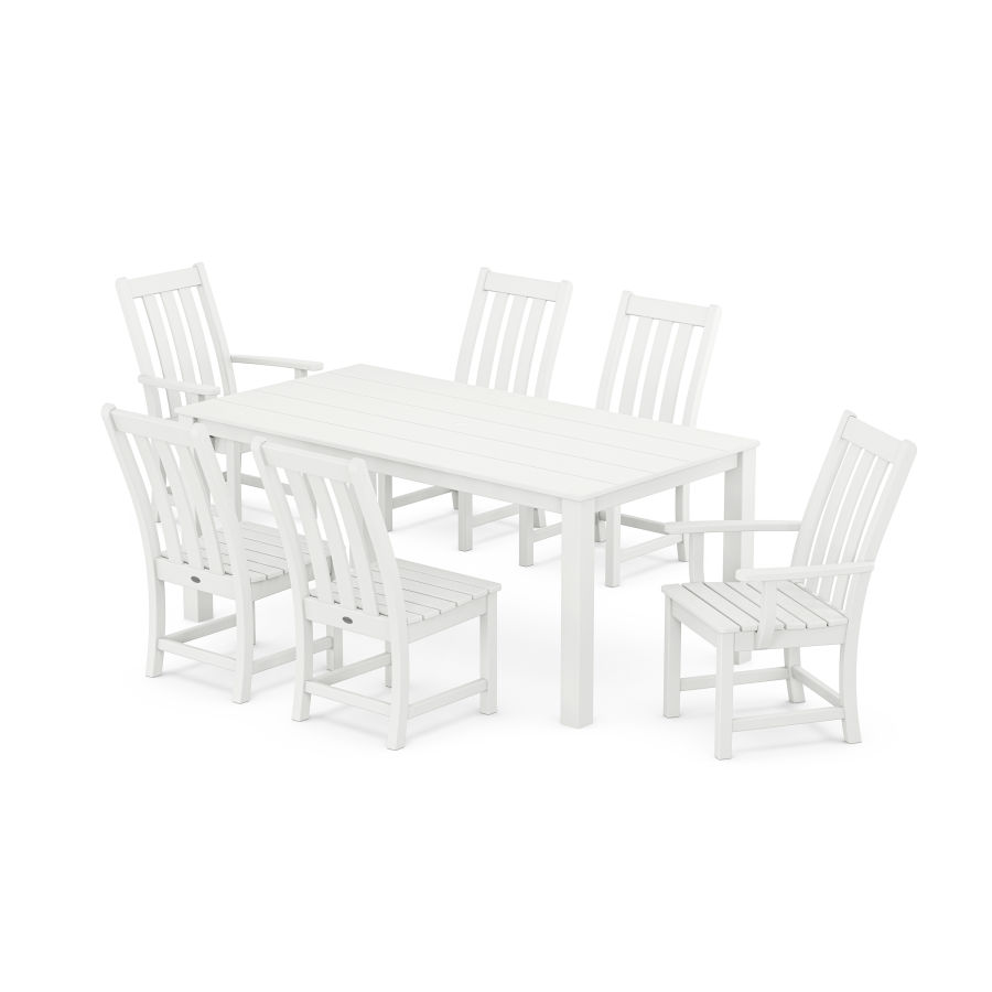 POLYWOOD Vineyard 7-Piece Parsons Dining Set in White