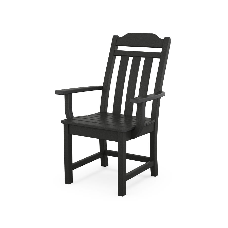 POLYWOOD Country Living Dining Arm Chair in Black
