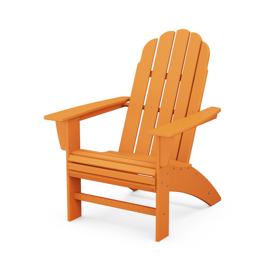 POLYWOOD Vineyard Curveback Adirondack Chair in Tangerine