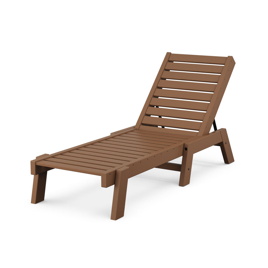 POLYWOOD Captain Chaise in Teak