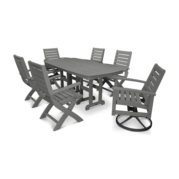 POLYWOOD Signature 7-Piece Swivel Dining Set