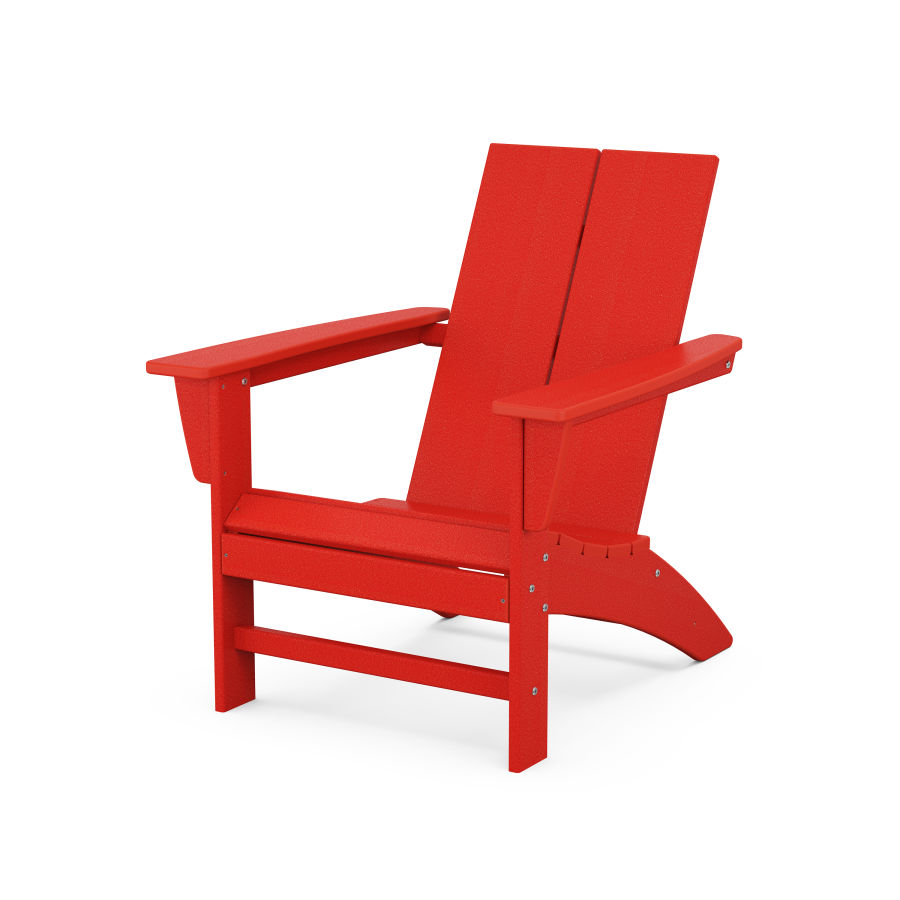 POLYWOOD Country Living Modern Adirondack Chair in Sunset Red
