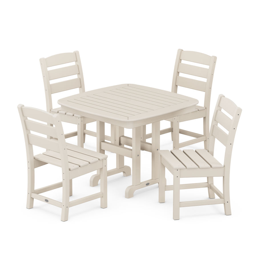 POLYWOOD Lakeside 5-Piece Side Chair Dining Set in Sand