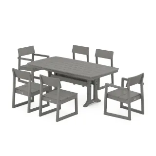 POLYWOOD EDGE 7-Piece Dining Set with Trestle Legs