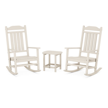 POLYWOOD Country Living Legacy Rocking Chair 3-Piece Set in Sand