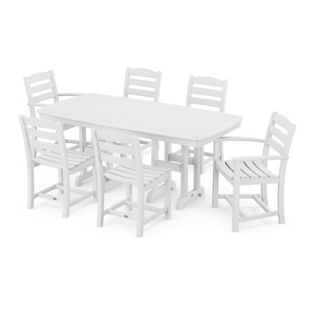 POLYWOOD La Casa Café 7-Piece Dining Set in White